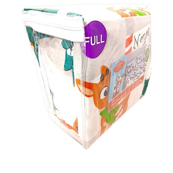 Rudolph The Red Nosed Reindeer FULL Flannel Sheet Set 100% Cotton New Christmas - Picture 8 of 14